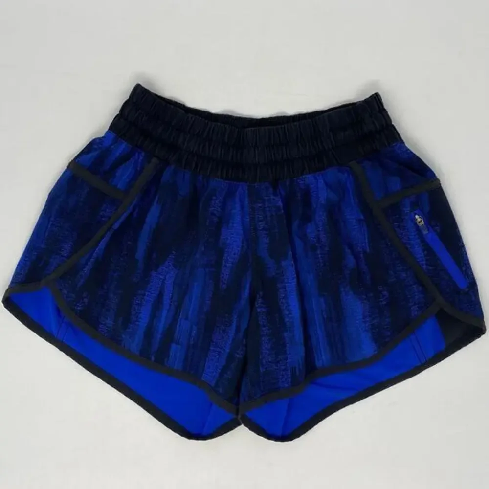 Lululemon Tracker Short III Womens 4 Four‎ Way Stretch Running Pockets Lined